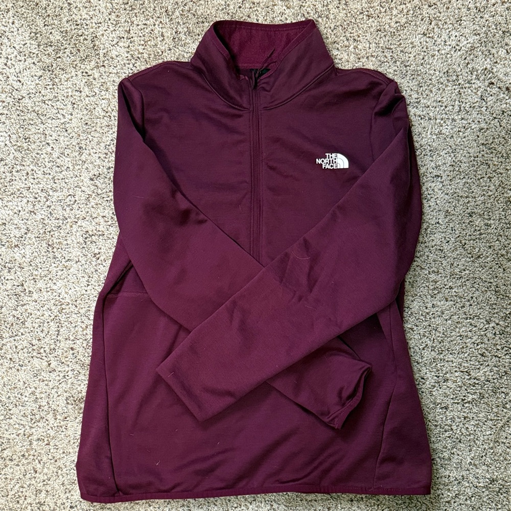 The North Face Maroon Quarter-Zip Pullover - Picture 3 of 3